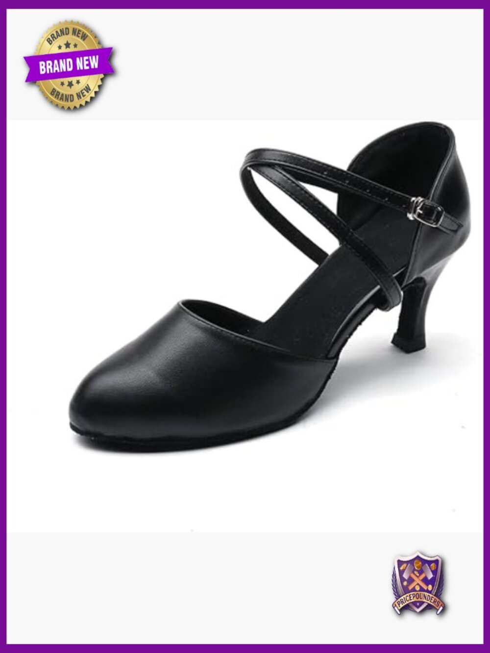 Professional Leather Dance Shoes with Adjustable Ankle Strap
